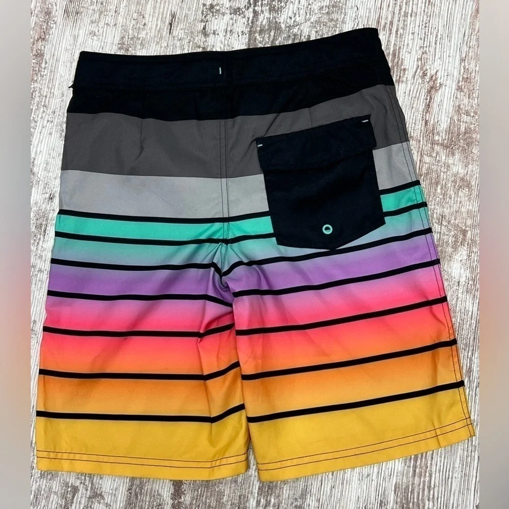 ART Class Multi Color Boys Swim Trunks - Sz 14